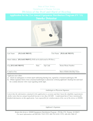 New Jersey Smoke Detector Application