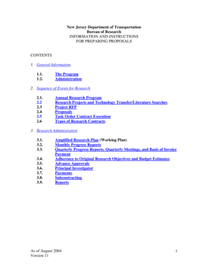 INFORMATION AND INSTRUCTIONS FOR PREPARING PROPOSALS