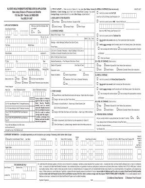 NJ State Health Benefits Retired Status Application