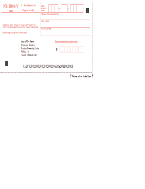 NJ-1040-V 2004 Payment Voucher