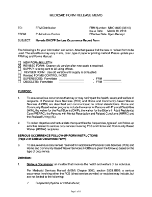 nevada medicaid form release memo