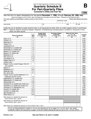 New York State Consumer’s Utility and Fuel Tax Schedule B