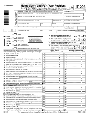 New York State Nonresident Income Tax Return