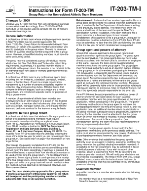 Fillable Online Instructions for Form IT-203-TM Fax Email Print - pdfFiller