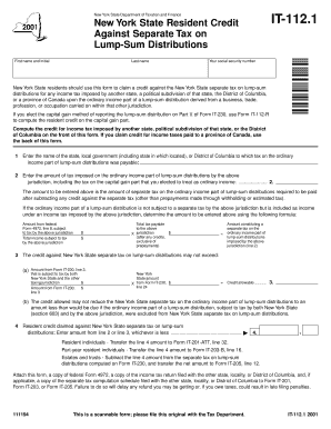 New York State Resident Credit IT-112.1