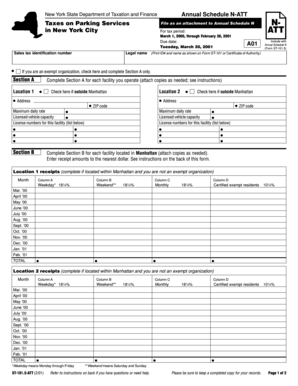 New York State Annual Schedule N-ATT