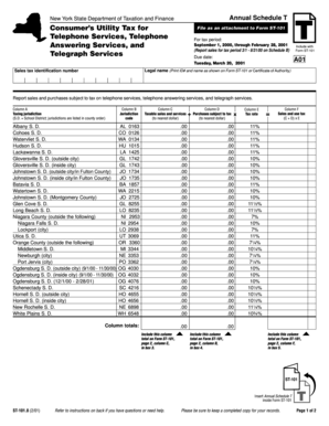 New York State Annual Schedule T