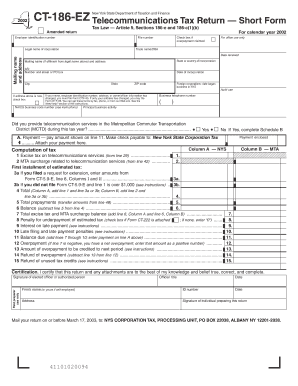 New York State Telecommunications Tax Return