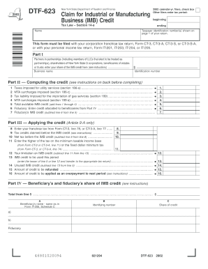 New York State IMB Credit Form