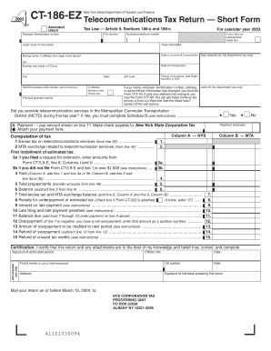 New York Telecommunications Tax Return
