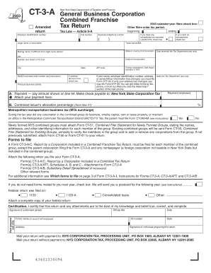 New York State CT-3-A Form