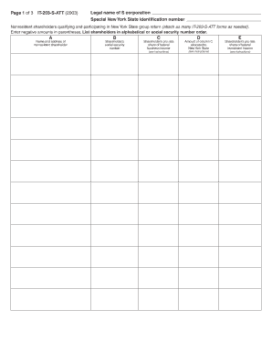 New York State IT-203-S-ATT Form