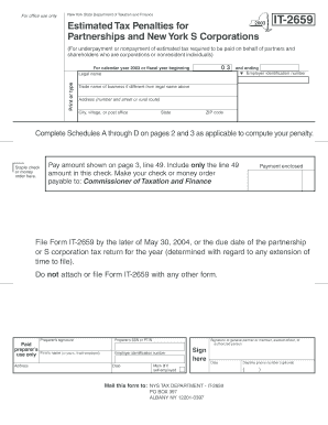 New York IT-2659 Form