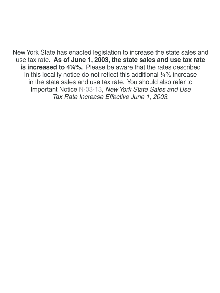 Fillable Online tax ny Form ST0344/03Livingston County Sales and