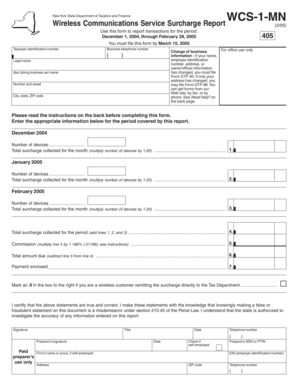 New York Wireless Communications Service Surcharge Report