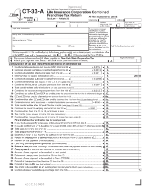 New York State CT-33-A Franchise Tax Return