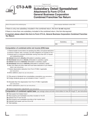 New York State CT-3-A/B Form