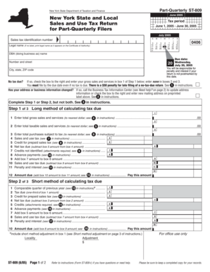 New York State Sales and Use Tax Return