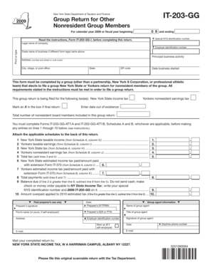 New York State IT-203-GG Form