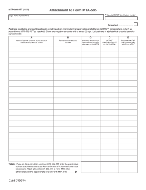 MTA-505-ATT Form 2009