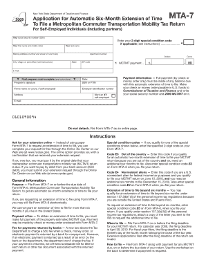 New York MTA-7 Extension Form