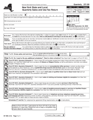 New York State Quarterly Sales Tax Return