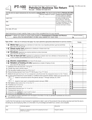 New York State Petroleum Business Tax Return