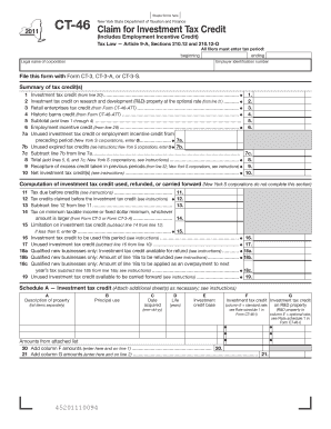 New York State Investment Tax Credit Form