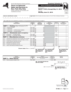 New York State Quarterly Schedule N