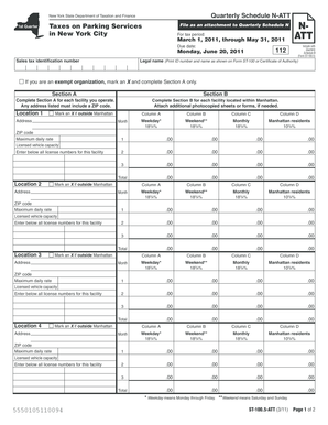 New York State Quarterly Schedule N-ATT