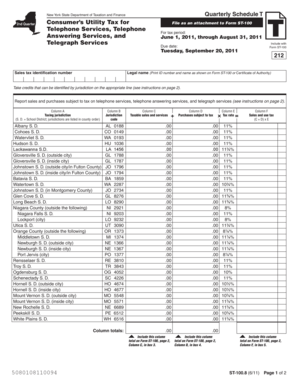 New York Quarterly Schedule T