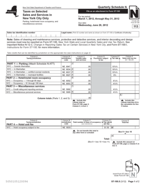 New York State Quarterly Schedule N