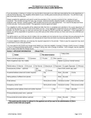 Ohio Child Care Benefits Application