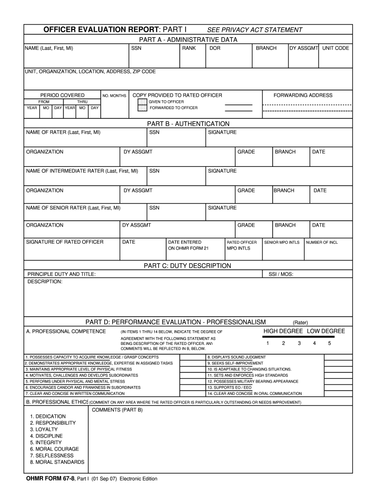 Army oer: Fill out & sign online | DocHub