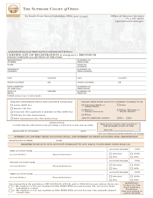 Ohio Attorney Registration Form