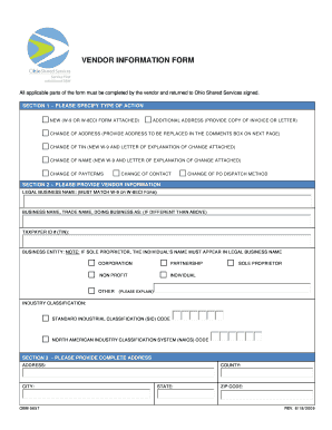 Vendor Information Form