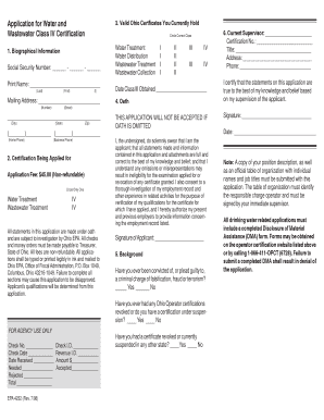 ohio epa class iv guidelines form