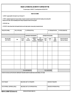 Compensatory Time Request Form