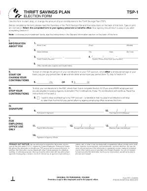 TSP-1 Election Form