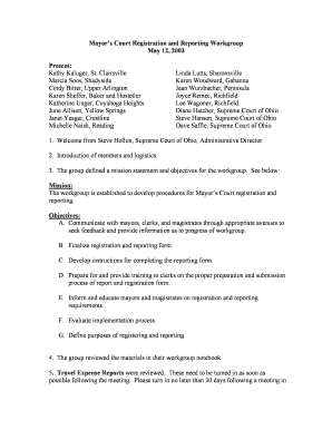 Mayor's Court Registration and Reporting Workgroup May 12, 2003 ... - supremecourt ohio