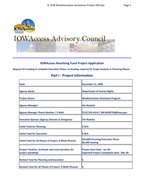 Weatherization Assistance Program Funding Application