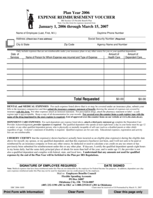 Expense Reimbursement Voucher