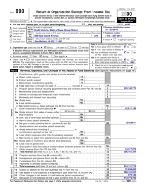 Form 990 Return of Organization Exempt From Income Tax