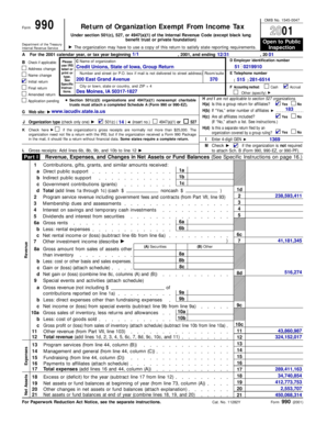 Form 990 Return of Organization Exempt From Income Tax