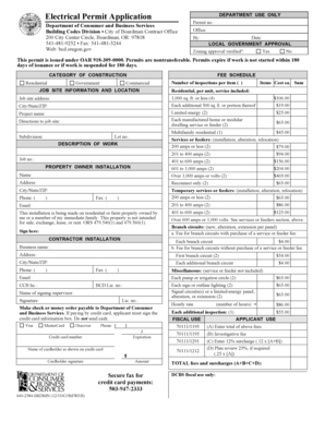 Electrical Permit Application