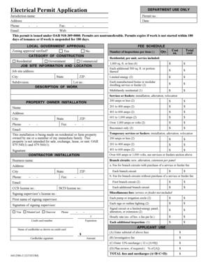 Electrical Permit Application