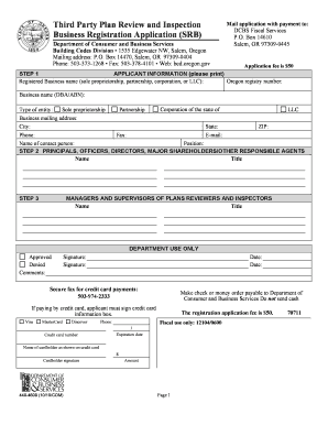 Third Party Plan Review and Inspection Business Registration - bcd oregon