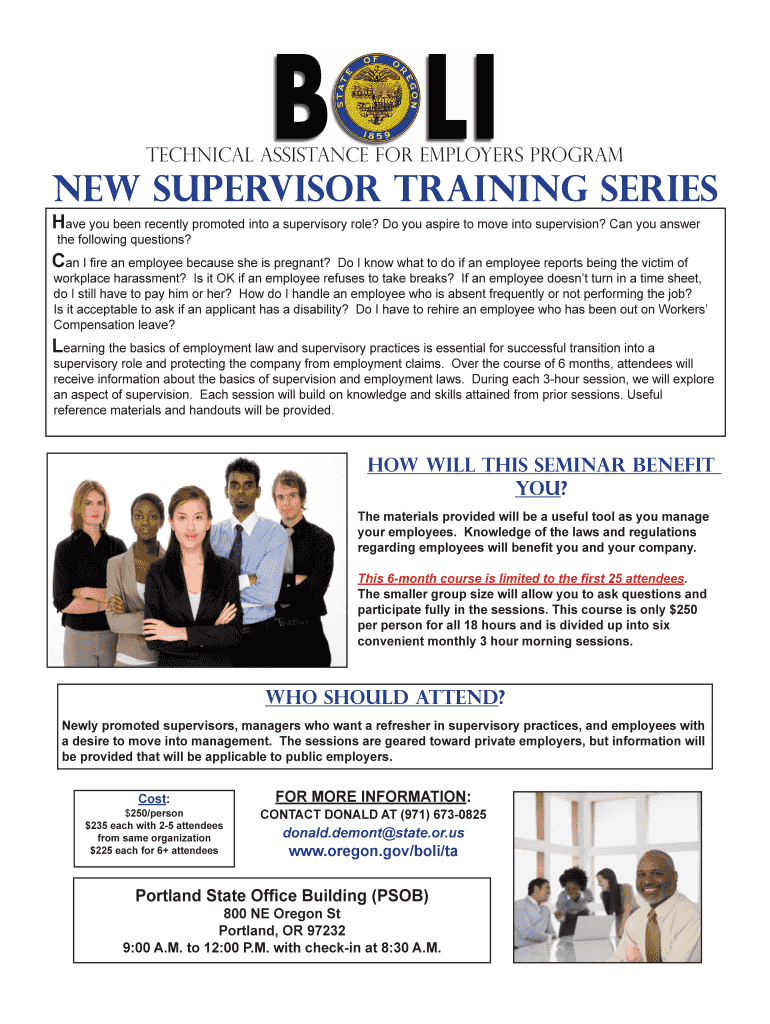 NEW SUPERVISOR TRAINING SERIES - oregon Preview on Page 1