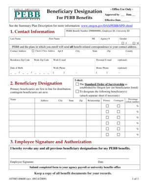 Beneficiary Designation Form