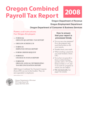 Oregon Quarterly Tax Report
